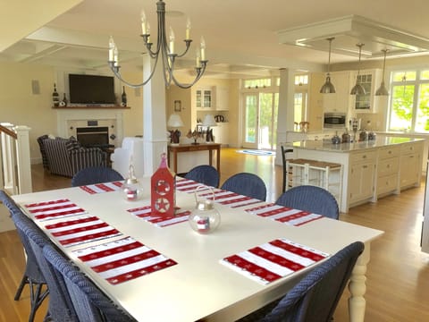 First floor open concept kitchen, dining and living room