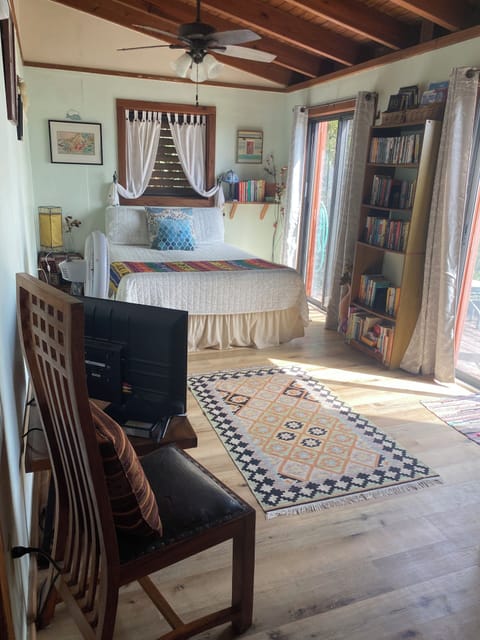 Part of the room and queen bed