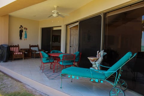 Comfortable patio for shady outdoor relaxation in the afternoons