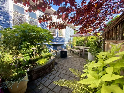 Patio after the trees have filled in. There is now outdoor lights too.