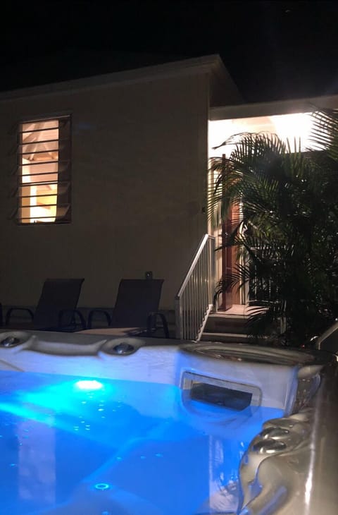 Hot tub at night