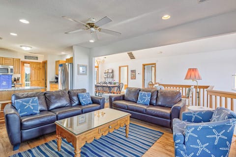 Top-Level Living Room with Deck Access