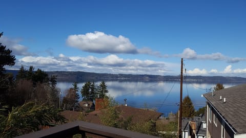 What a view of the Puget Sound from the picture window and deck!