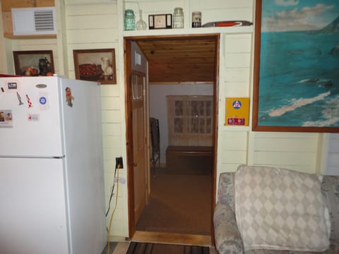 door way from kitchen into sleeping area
