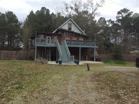 View of our home, apartment is on the ground level (lower left of stairs)