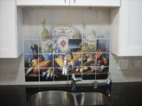 Kitchen faucet with  mosaic?