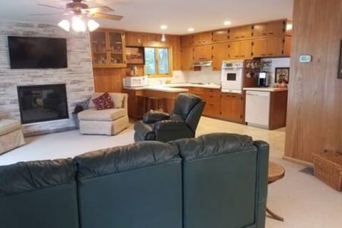 Living room and kitchen