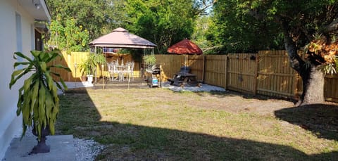 backyard and gazebo