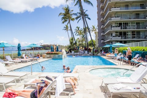 Enjoy the pool and improve your tan at the same time.