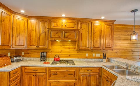 Closeup view of the kitchen