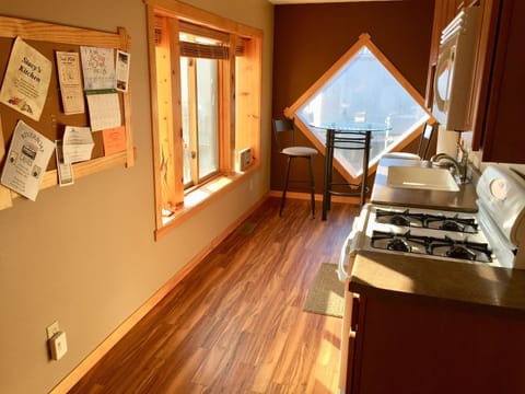 The bulletin board located in the kitchen is full of all things Wabasha!