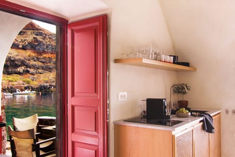 Front door that leads to front terrace