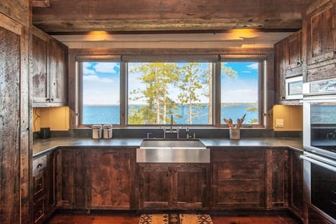 With a great view of the lake