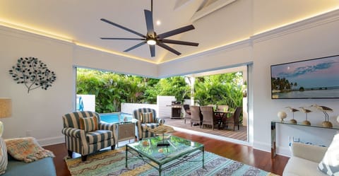 A truly spectacular feature of this home is the large sliding pocketed doors that create an epic indoor/outdoor living space, when open...