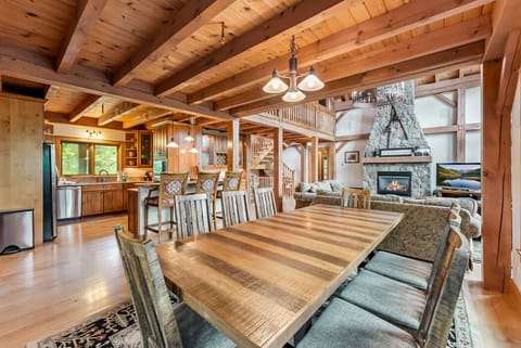 Dining Table seats 8 people + 3 at the bar