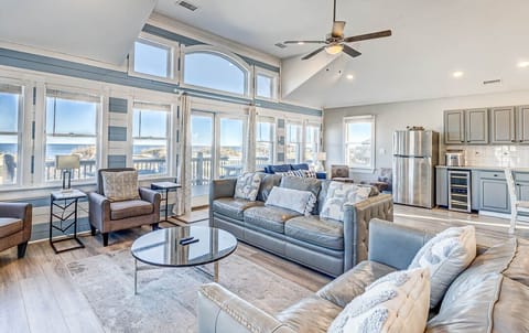 Top-Level Living Room with Deck Access