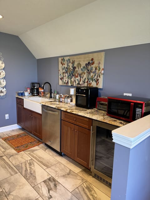 Kitchen -air fryer, microwave.  No stove