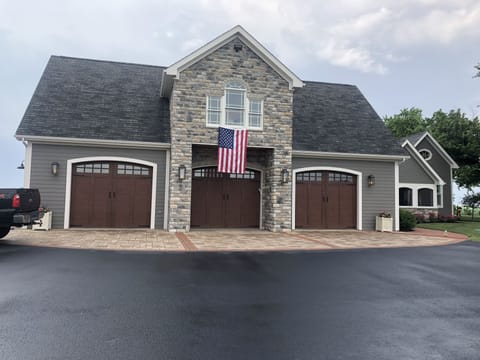 apartment above garage with coded back door entry