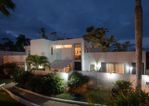 Twilight villa view 