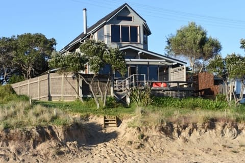 View of the bach from the beach