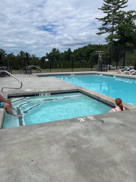 Our brand new (2023) pool & spa adjacent to the building