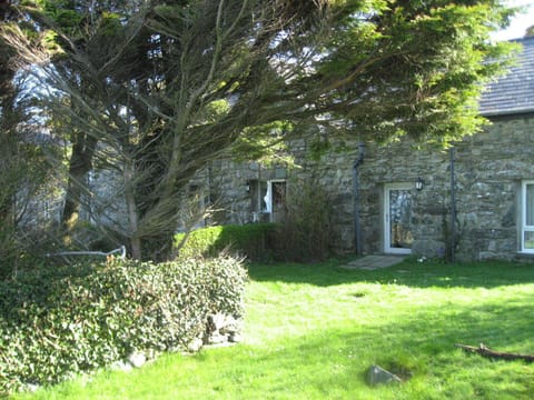 Looking through the trees from the parking area. 