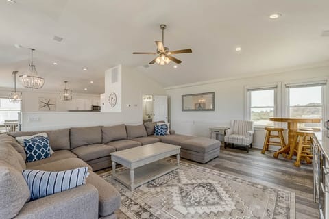 Top-Level Living Room with Deck Access