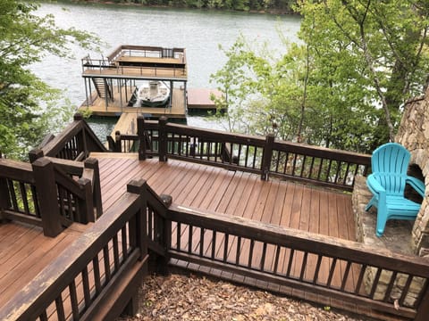 Beautiful lake view from the top deck area.