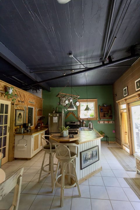 View of the kitchen from the living room 