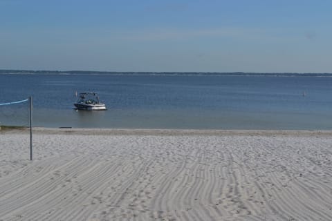 The beach is 10 feet from the front door