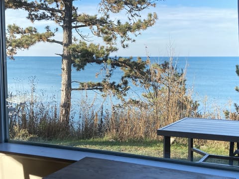 View of majestic Lake Michigan from the dining room window.