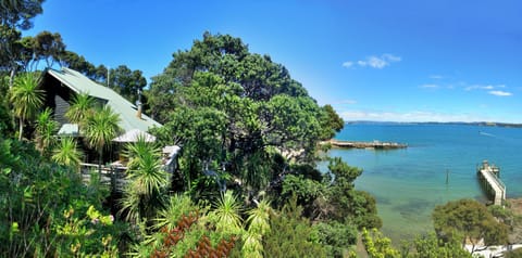 View of the house and Kawau Bay.