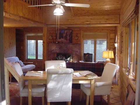 Dining Area, Living Area W/  Fireplace