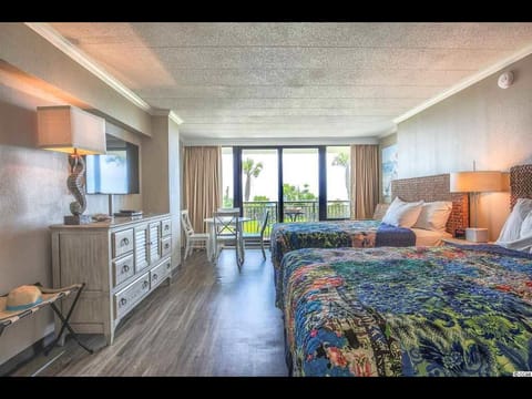 High end finishes.  2 Queen beds with luxury bedding