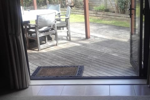 view onto deck from lounge