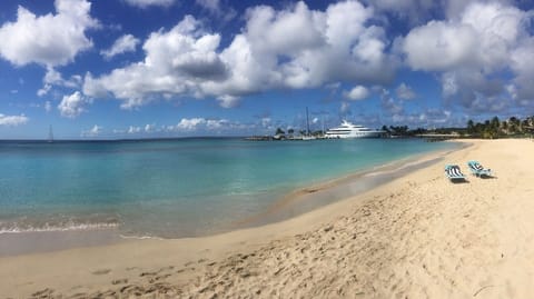 The Beach with yacht club in background
