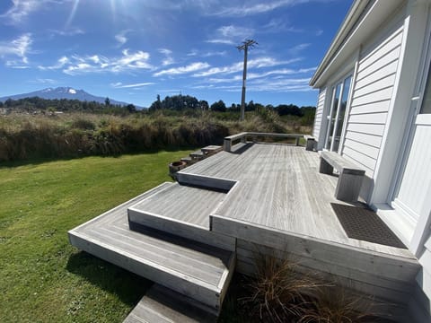 Summer Ruapehu from the deck