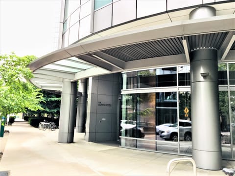 Grand entrance to John Ross Condominiums