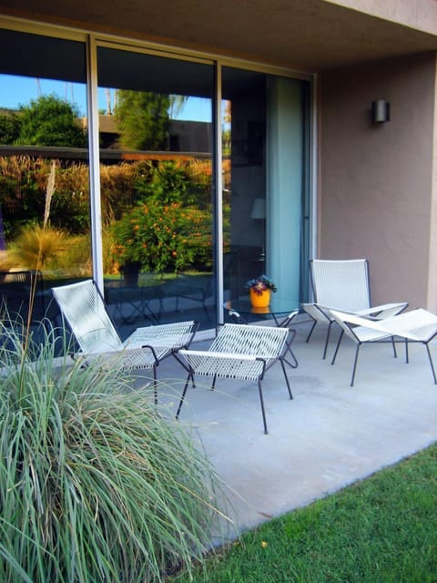 "Creekside" patio offers shade and a nice view too!