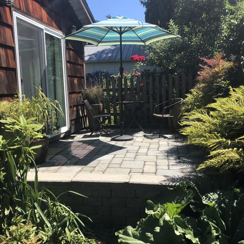 Your own private patio.  Easy to find shade or sun all day.