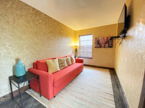 Living Room Area with sleeper sofa and tv