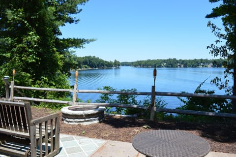 Relax and unwind with a bonfire and some of the best views of the lake.
