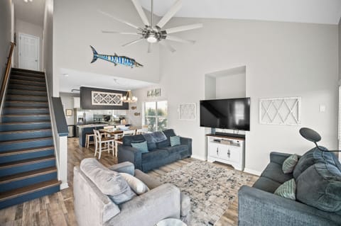 Open Floor Plan with Coastal Decor
