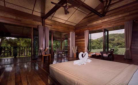 Stylish loft in stilted wooden longhouse