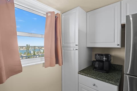 Coffee area, with a view