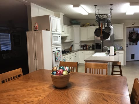 Fully stocked kitchen
