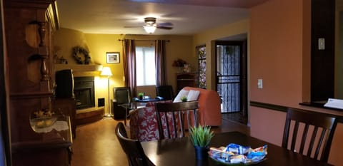 Dinning and Living Space with pull-out futon.