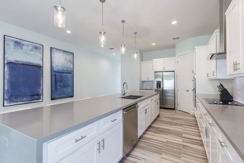 Fully equipped kitchen with brand new stainless steel appliances