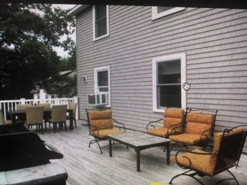 Nice deck on the back for Outside dining. Also seating area. Gas grill.