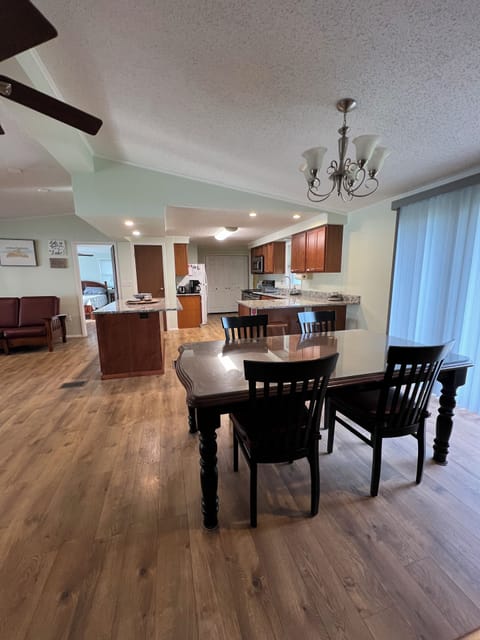 This dining area is one of several places to have your meals.